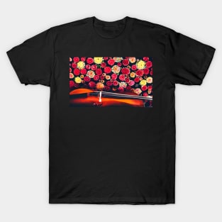 Cello & Flowers (Side) T-Shirt